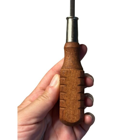 VTG MAC H8/H2 Tools Wood Handle Flat Head Screwdrivers | Made in USA, Set of 2 - Picture 3 of 4